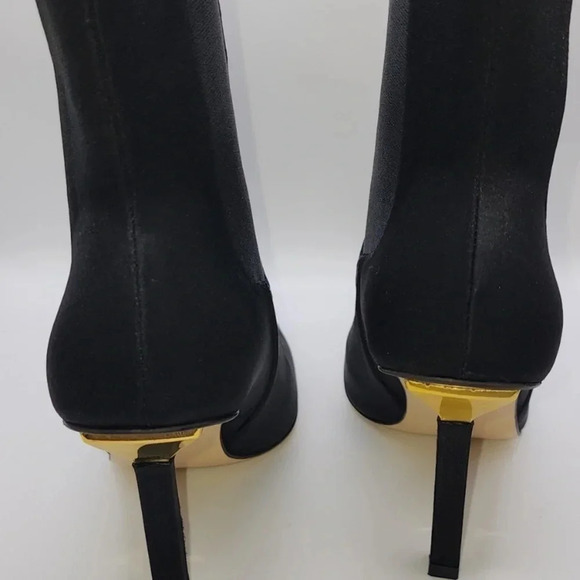 Good American High Kickstand Neoprene Bootie Stilettos Black 5 - Picture 8 of 10